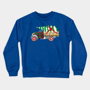 Merry Christmas Big Tree Truck Crewneck Sweatshirt